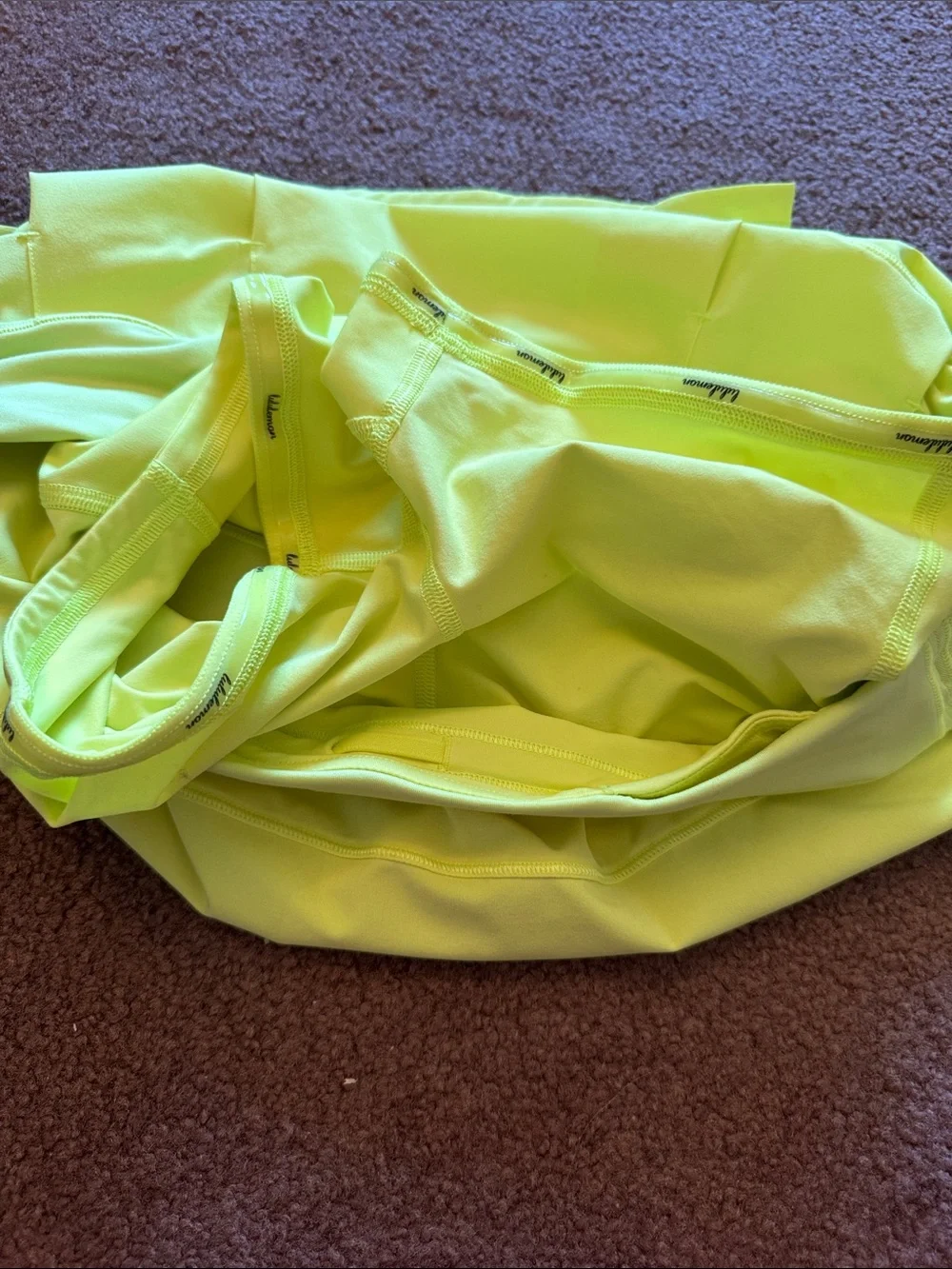 lululemon athletica Bright Yellow Tiered Skirt with shorts - Picture 4 of 6